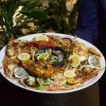 Parrilhada de mariscos grelhados