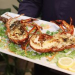 Lagosta grelhada com arroz manteiga